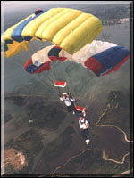 Mike Lewis & Steve over beach at Sebastion Inlet